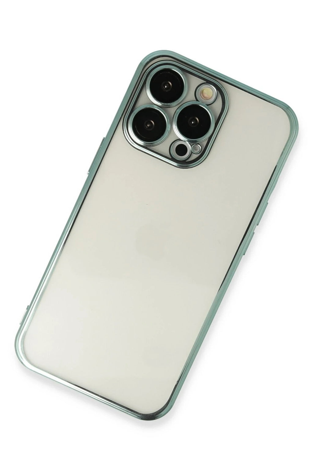 Mey İthalat® iPhone 14 Pro Max Kılıf Lensli Silikon - Yeşil