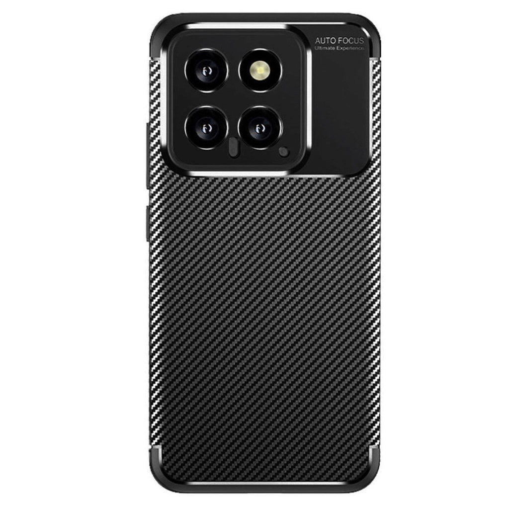 Mey İthalat® Mi 14T Kılıf Auto Focus Karbon Kapak - Siyah