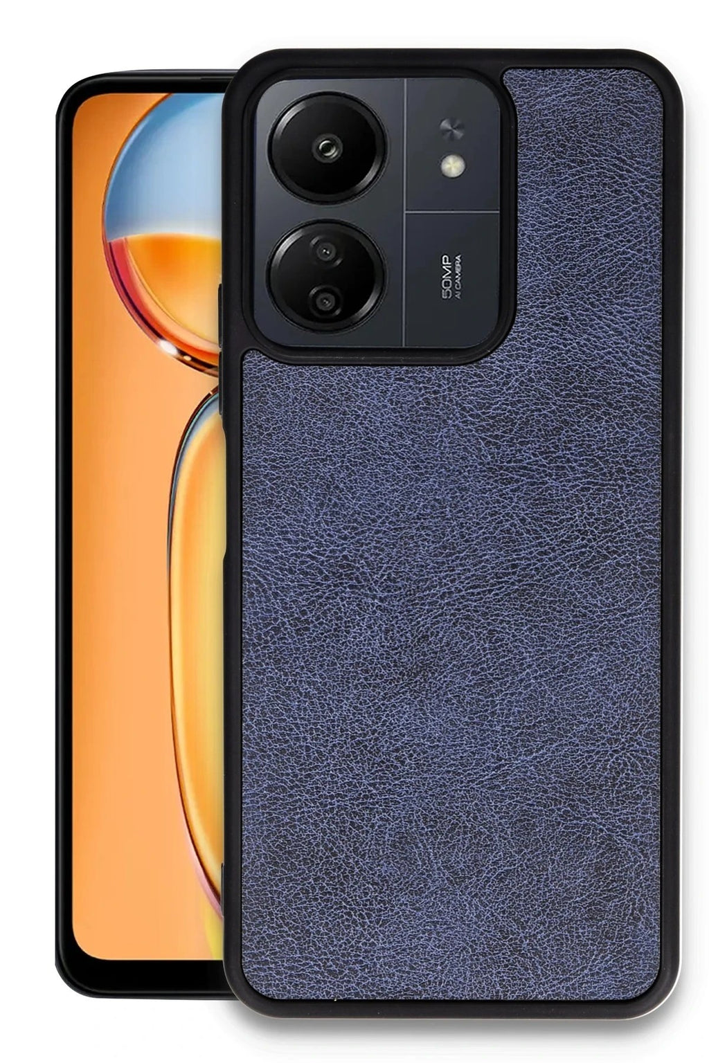 Mey İthalat® Redmi 13C Kılıf Aras Deri Kapak - Lacivert