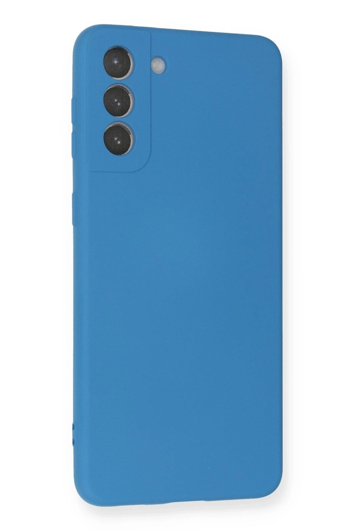 Mey İthalat® Samsung Galaxy S21 Plus Kılıf Nano içi Kadife Silikon - Mavi