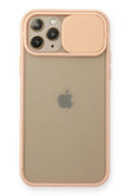 Mey İthalat® iPhone 11 Pro Kılıf Palm Buzlu Kamera Sürgülü Silikon - Pembe