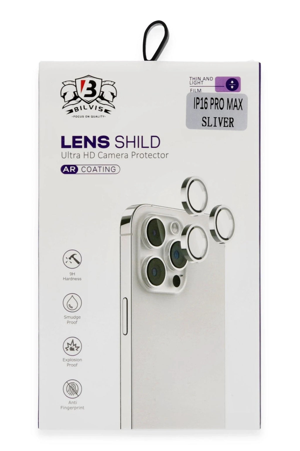 Mey İthalat® iPhone 16 Pro Max Bilvis Titan Kamera Lens - Titan Gri