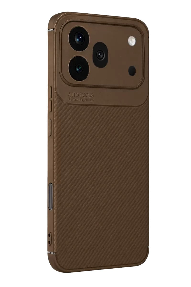 Mey İthalat® Huawei Honor 600 Pro Auto Focus Karbon Kapak - Kahverengi