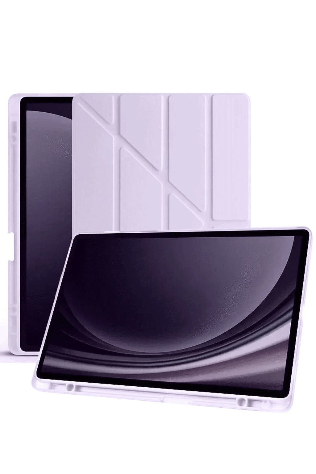 Mey İthalat® Samsung Galaxy X610 Tab S9 FE Plus 12.4 Kılıf Kalemlikli Mars Tablet Kılıfı - Lila