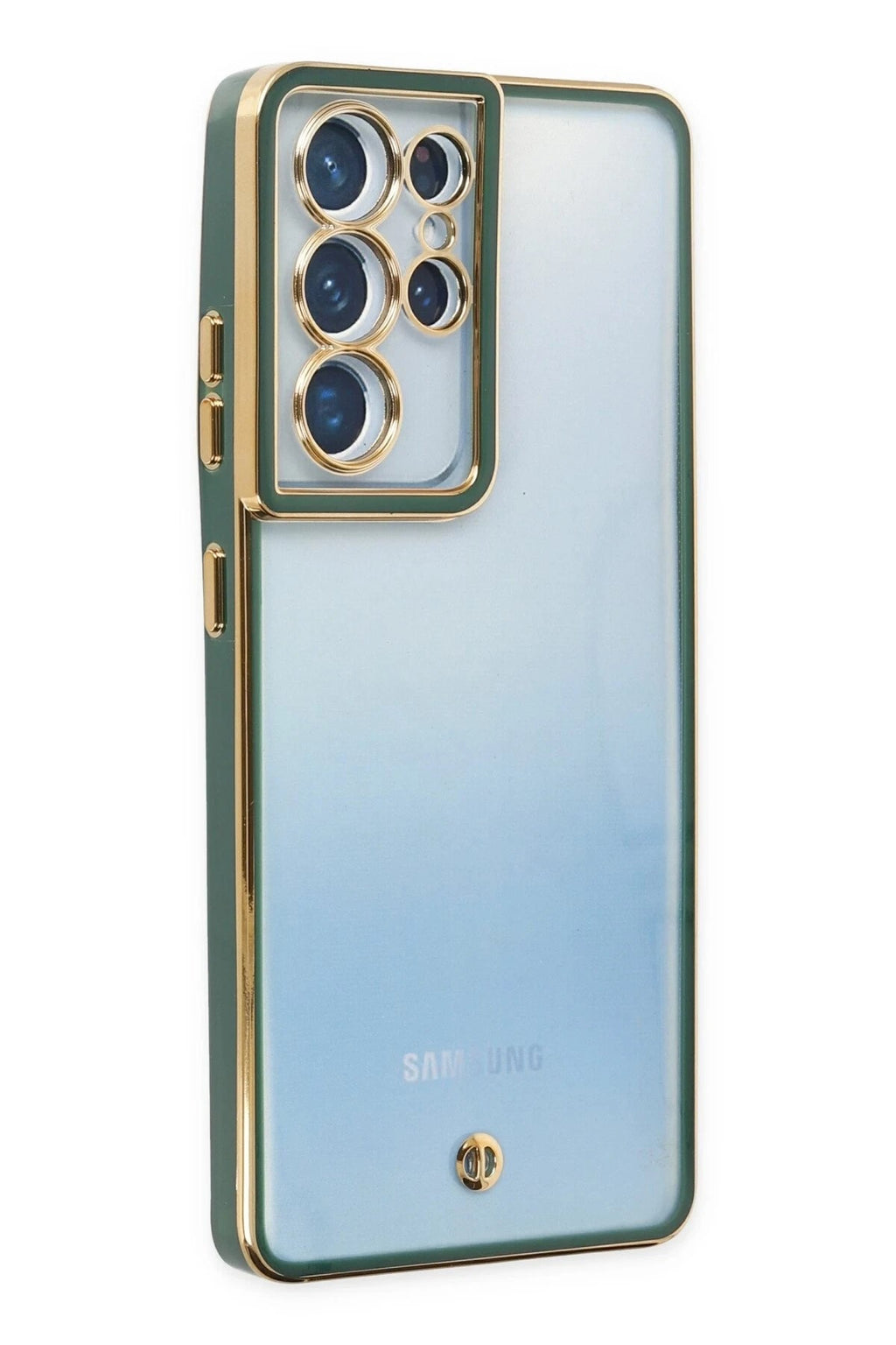 Mey İthalat® Samsung Galaxy S21 Ultra Kılıf Liva Lens Silikon - Yeşil