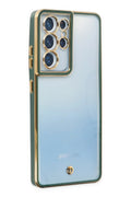 Mey İthalat® Samsung Galaxy S21 Ultra Kılıf Liva Lens Silikon - Yeşil