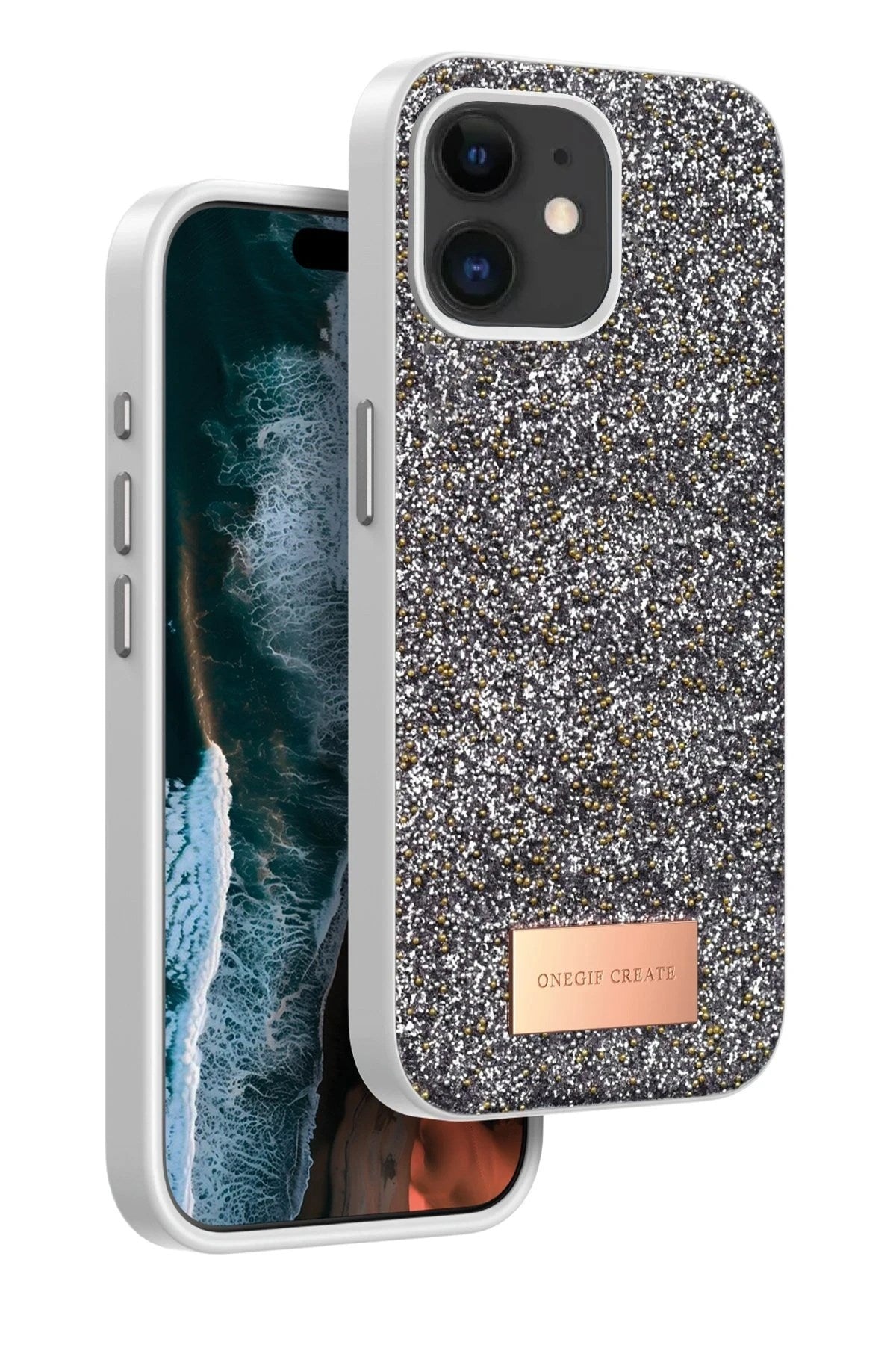 Mey İthalat® iPhone 11 Bright Simli Kapak - Gümüş