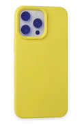 Mey İthalat® iPhone 15 Pro Max Kılıf Nano içi Kadife Silikon - Sarı