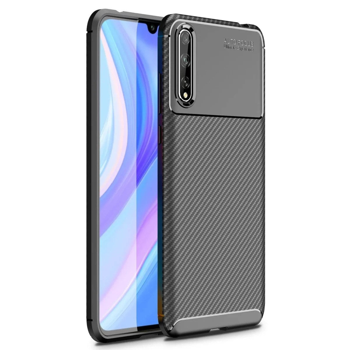 Mey İthalat® Huawei P Smart S Kılıf Auto Focus Karbon Kapak - Siyah