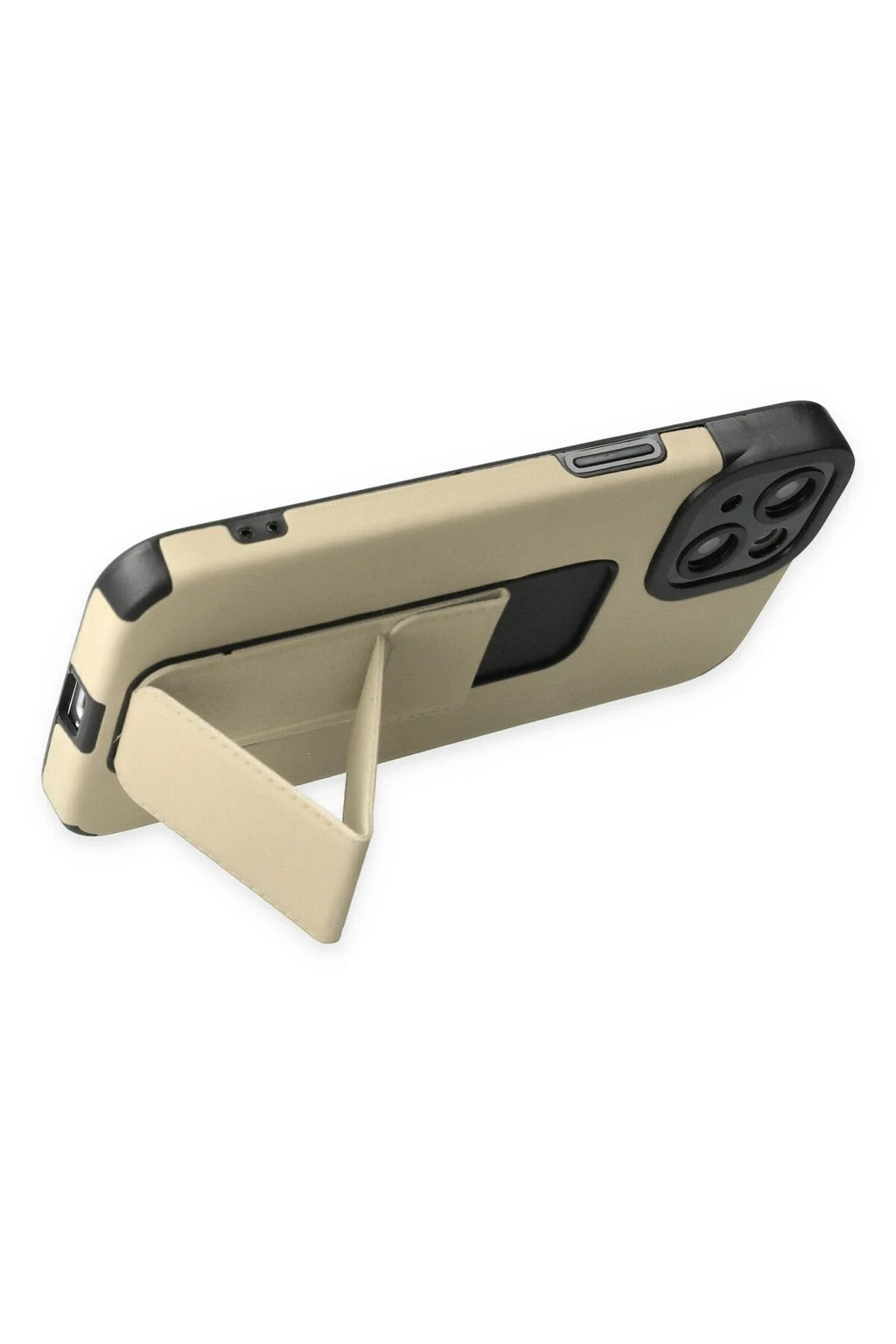 Mey İthalat® iPhone 14 Plus Kılıf Mega Standlı Silikon - Gold