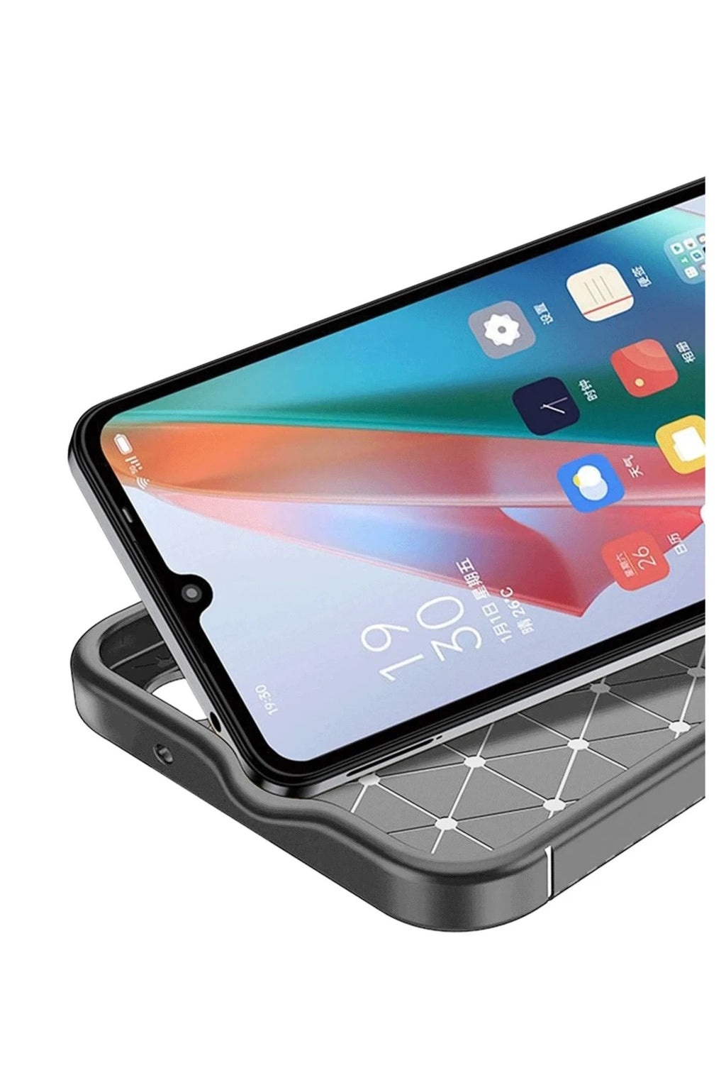 Mey İthalat® Samsung Galaxy A06 Kılıf Auto Focus Karbon Kapak - Gri