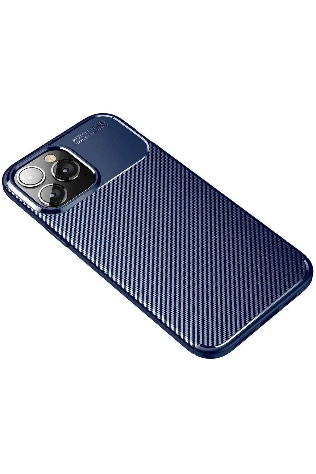 Mey İthalat® iPhone 14 Pro Kılıf Auto Focus Karbon Kapak - Lacivert