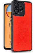 Mey İthalat® Realme Note 50 4G Kılıf Aras Deri Kapak - Kırmızı
