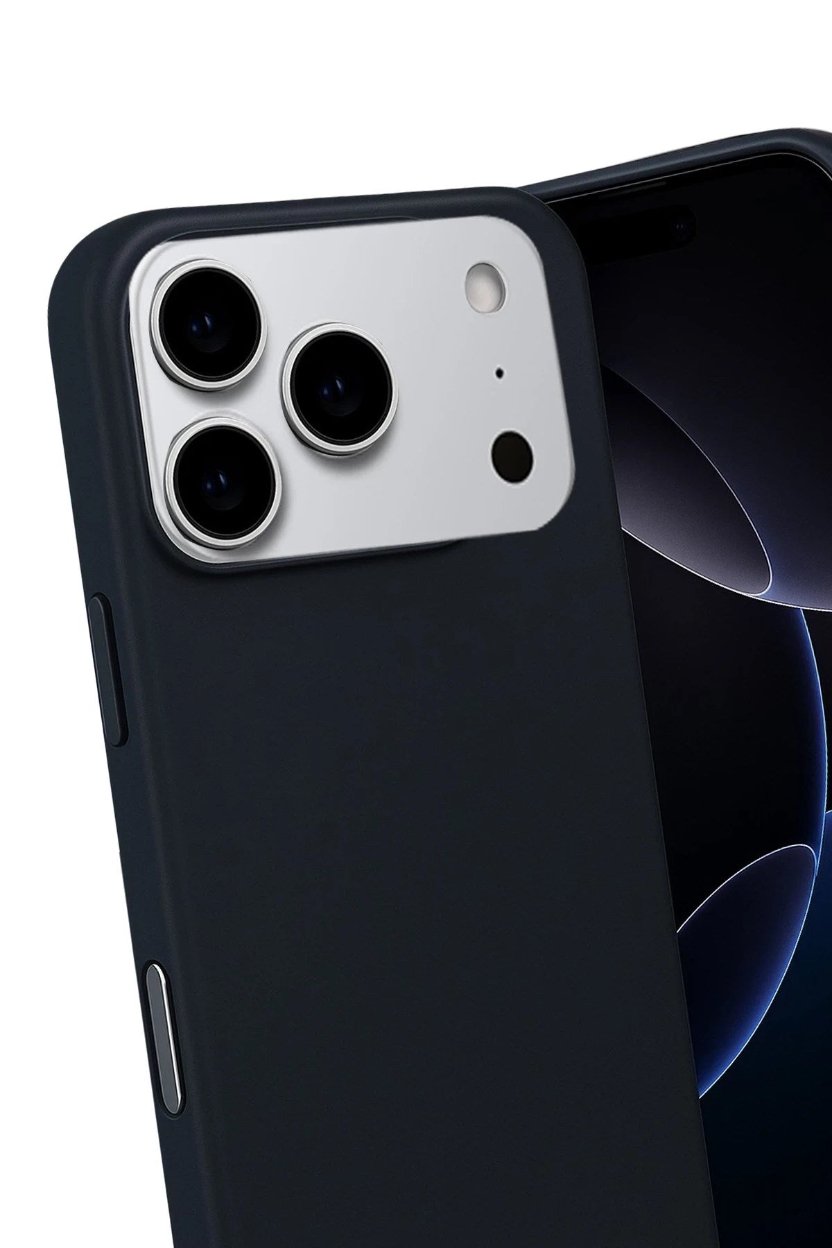 Mey İthalat® iPhone 17 Pro Nano içi Kadife Silikon - Siyah