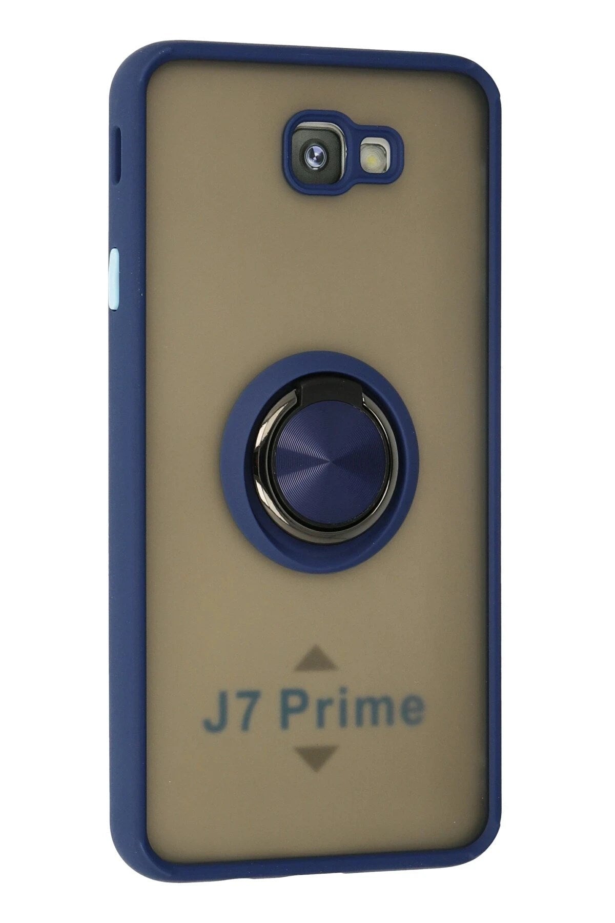 Mey İthalat® Samsung Galaxy J7 Prime Kılıf Montreal Yüzüklü Silikon Kapak - Lacivert