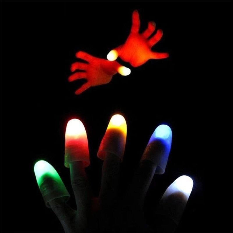 Mey İthalat® Led Işıklı Renkli Sihirli Parmak Işıklı Parmak Şaka Parmak 1 Adet