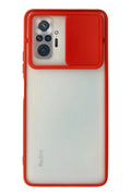 Mey İthalat® Redmi Note 10 Pro Kılıf Palm Buzlu Kamera Sürgülü Silikon - Kırmızı
