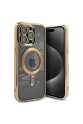 Mey İthalat® iPhone 15 Pro Kılıf Kross Magneticsafe Kapak - Gold
