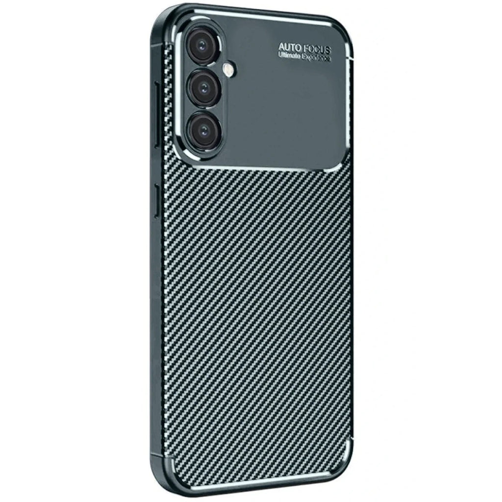 Mey İthalat® Samsung Galaxy S24 FE Kılıf Auto Focus Karbon Kapak - Koyu Yeşil