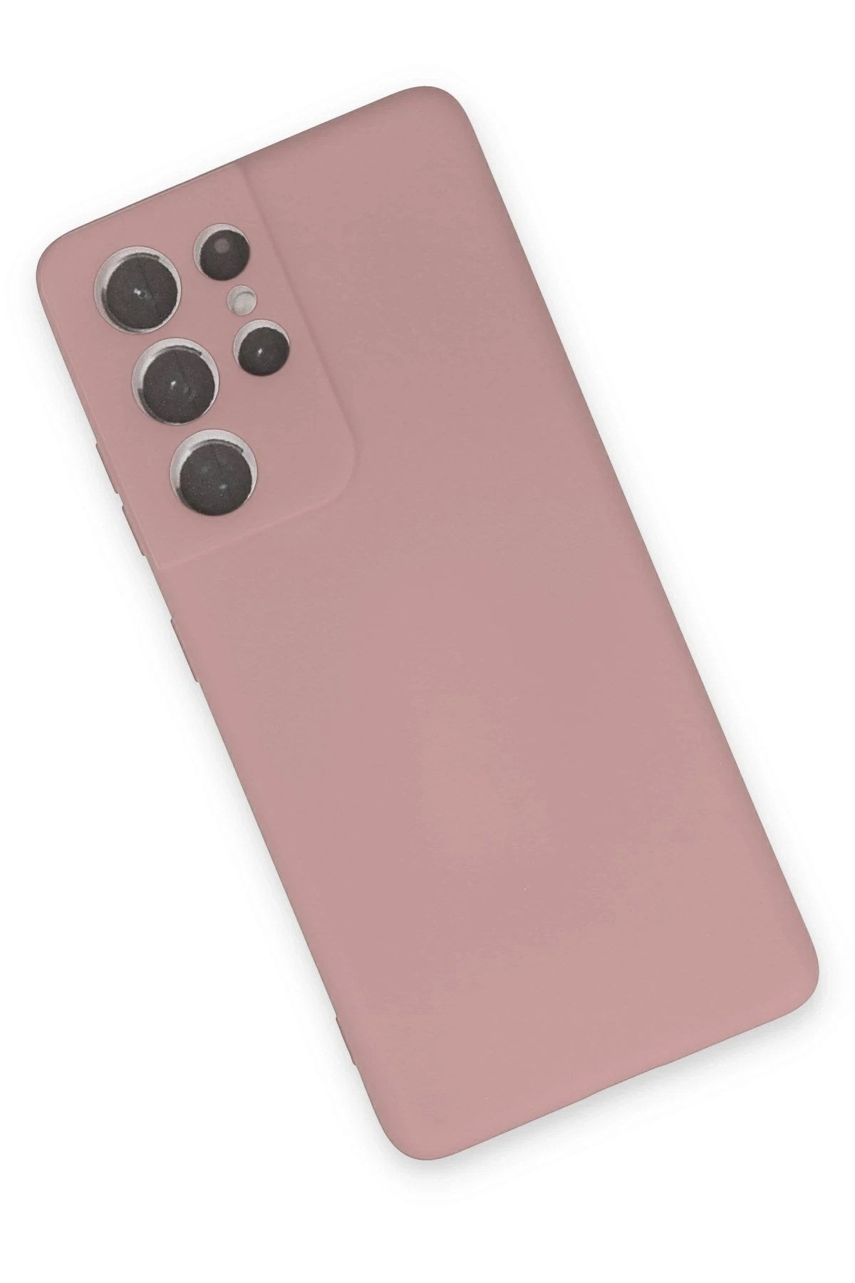 Mey İthalat® Samsung Galaxy S21 Ultra Kılıf Nano içi Kadife Silikon - Pudra
