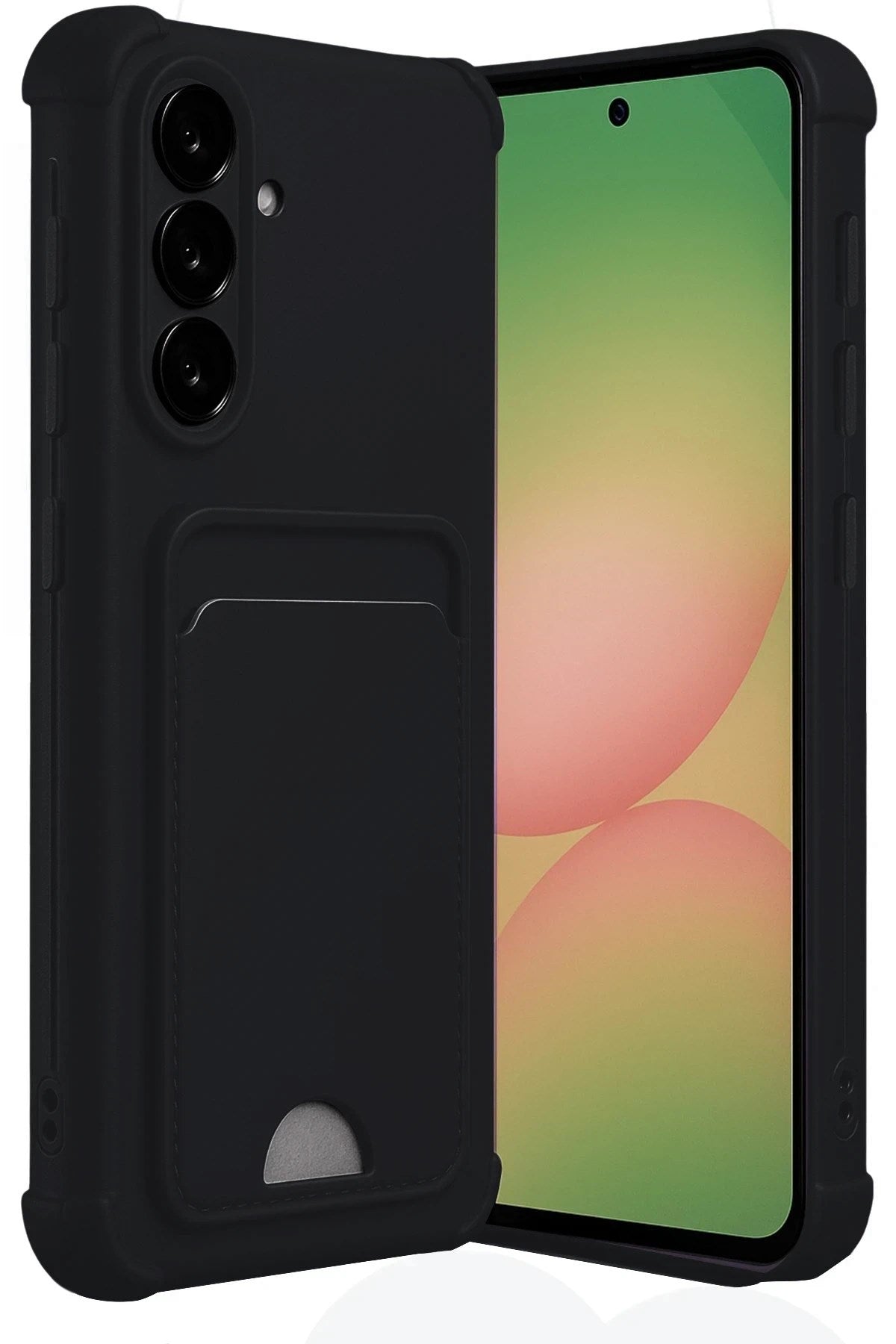 Mey İthalat® Samsung Galaxy A56 Kılıf Kelvin Kartvizitli Silikon - Siyah