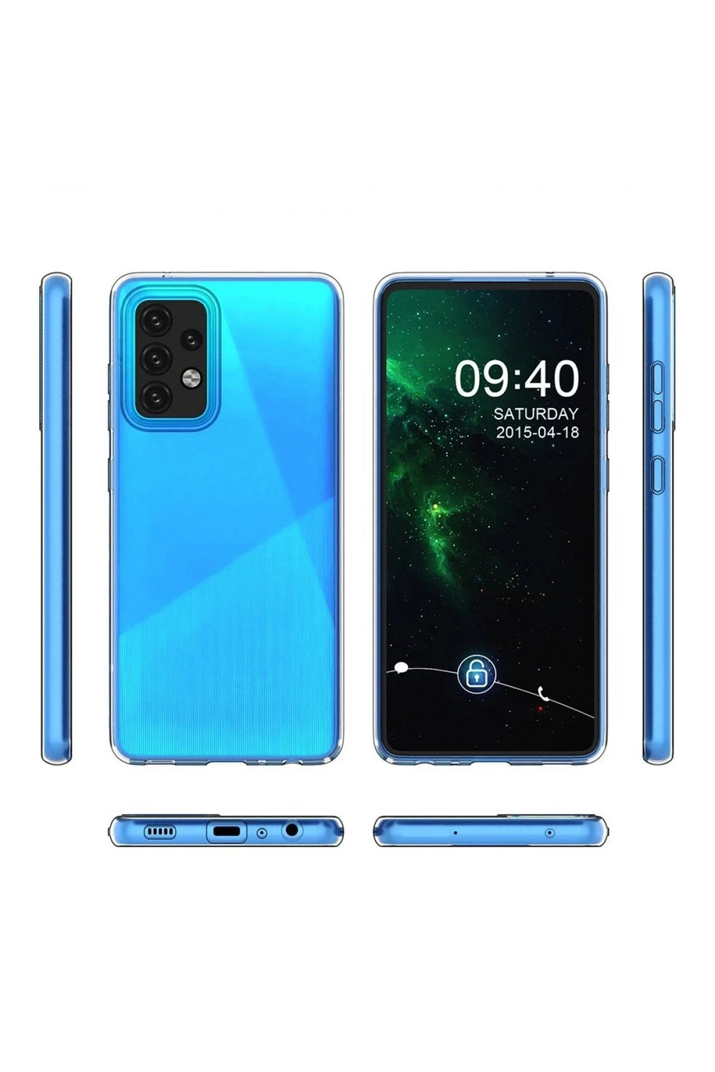 Mey İthalat® Samsung Galaxy A03S Kılıf Lüx Şeffaf Silikon