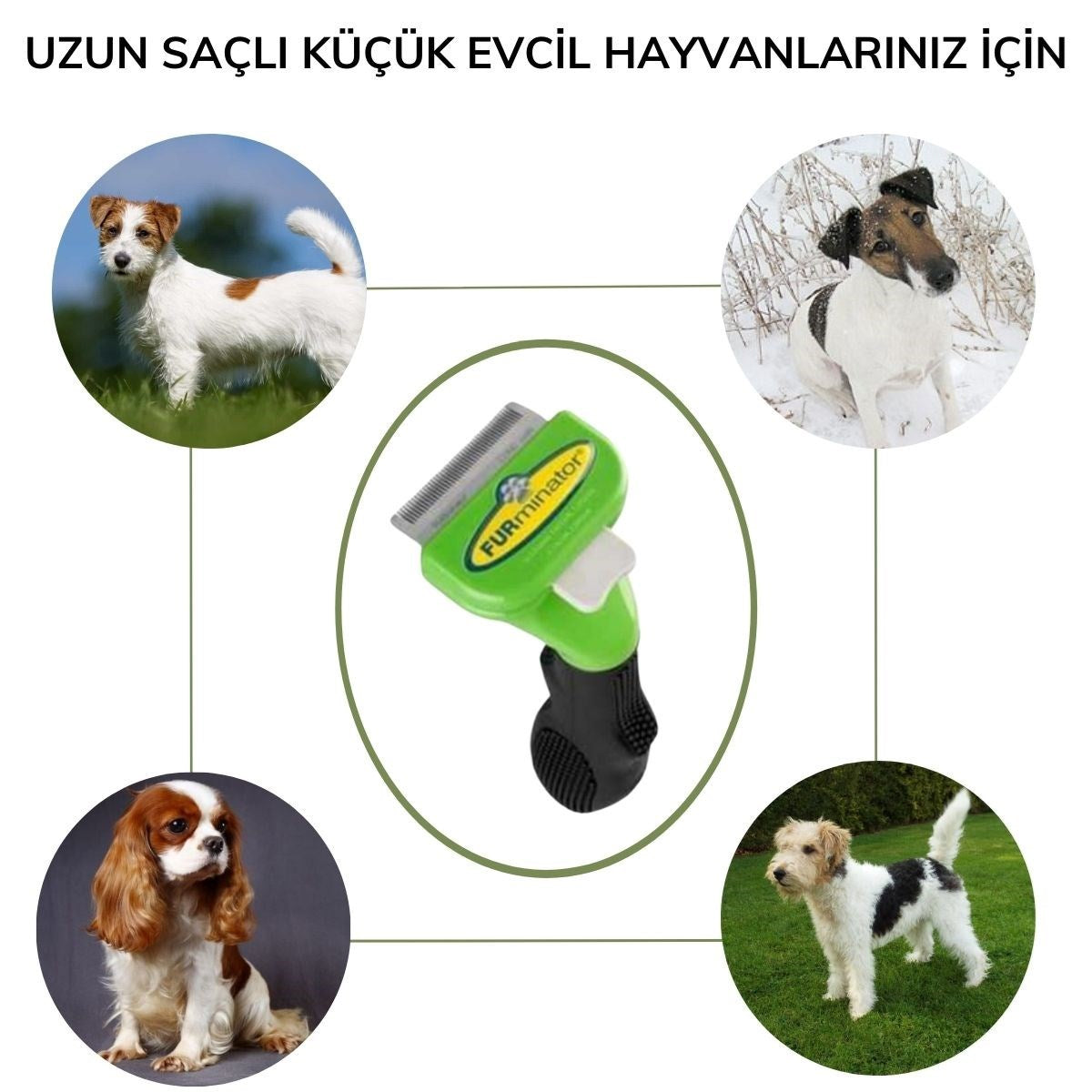 Kedi ve Köpekler İçin Uzun Tüylü Köpek Tarağı Tüy Toplayıcı tarak Small