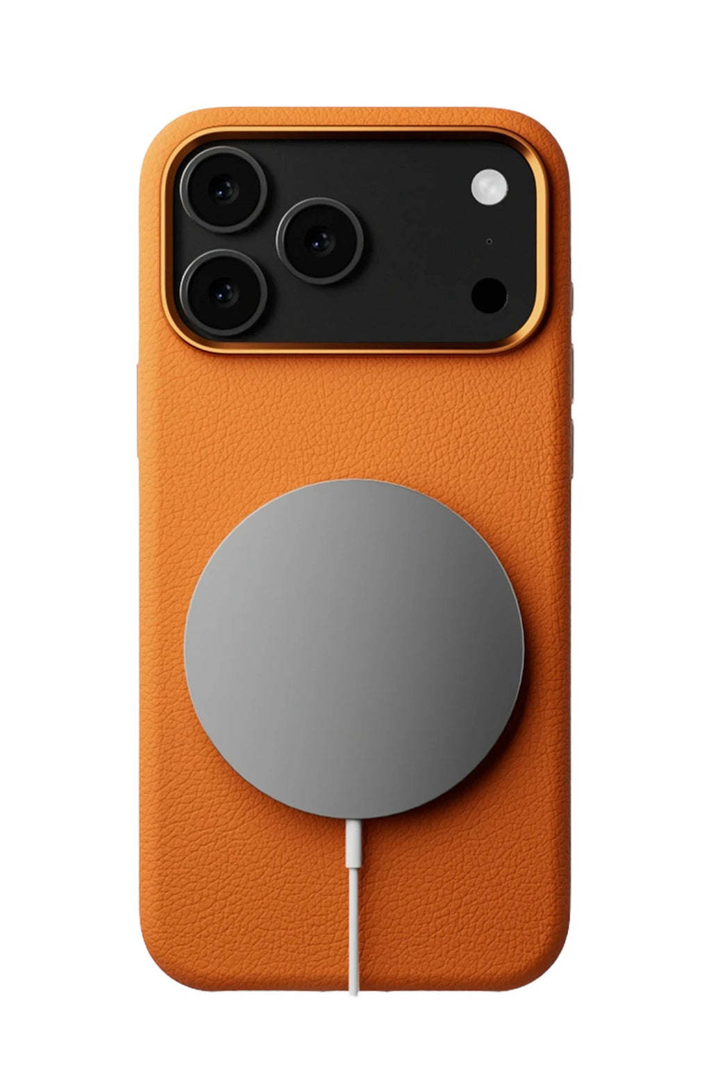 Mey İthalat® iPhone 17 Pro Wonder Deri Magsafe Kapak - Turuncu