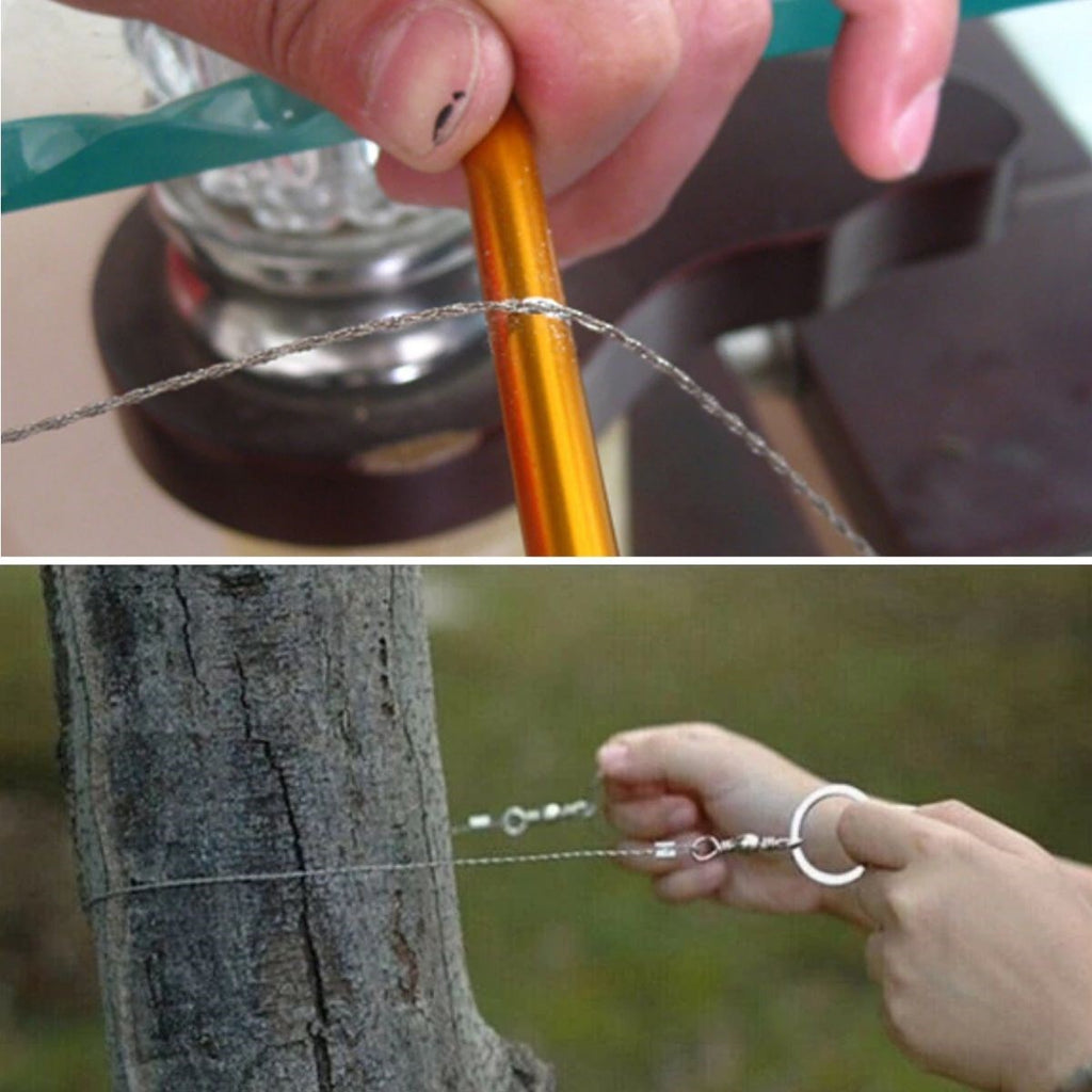 Karavanda ,Kampda Taşınabilir Mini Zincir Cep Testeresi Dişli Tel Ahşap Plastik Metal Kes