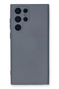 Mey İthalat® Samsung Galaxy S22 Ultra Kılıf Nano içi Kadife Silikon - Gri