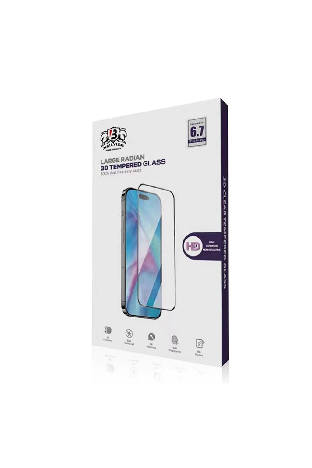 Mey İthalat® iPhone 16 Pro Bilvis 0.18mm Plus Cam Ekran Koruyucu