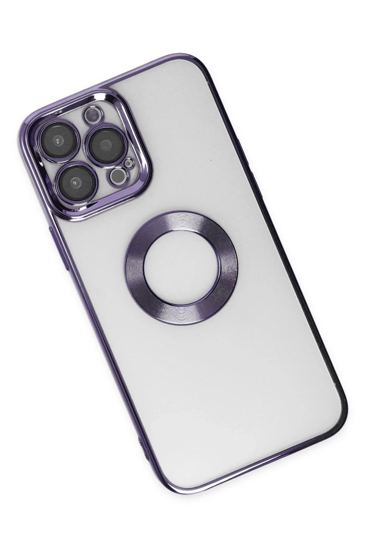 Mey İthalat® iPhone 14 Pro Max Kılıf Slot Silikon - Mor