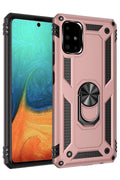 Mey İthalat® Samsung Galaxy A71 Kılıf Sofya Yüzüklü Silikon Kapak - Rose