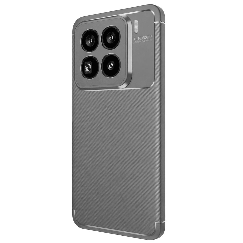Mey İthalat® Mi 15 Pro Kılıf Auto Focus Karbon Kapak - Gri