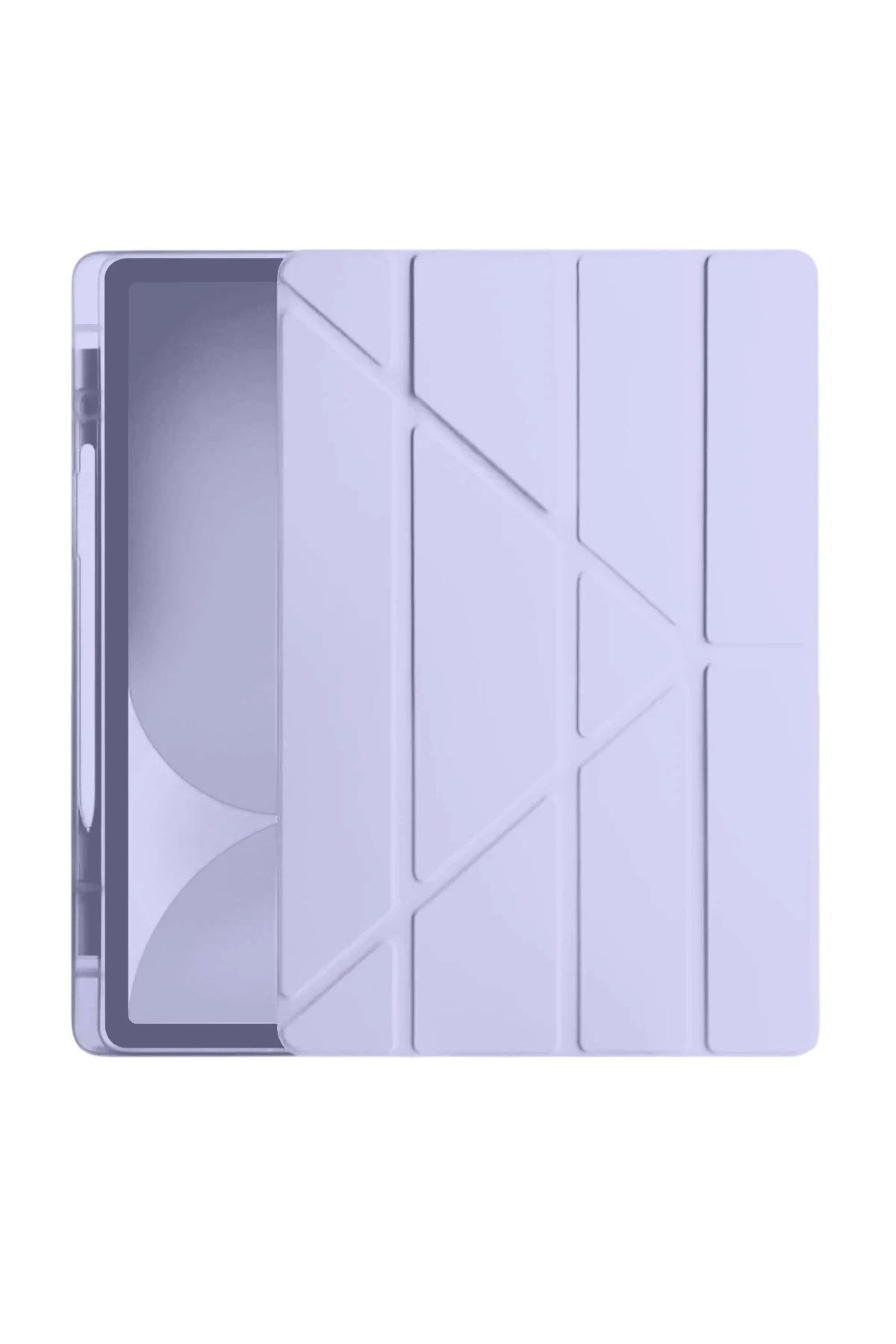 Mey İthalat® iPad Pro 11 (2024) Kılıf Kalemlikli Hugo Tablet Kılıfı - Lila