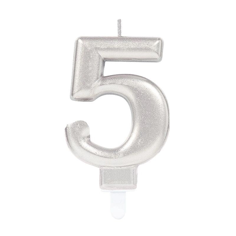 Mey İthalat® 5 Rakam Mum Gümüş Renk