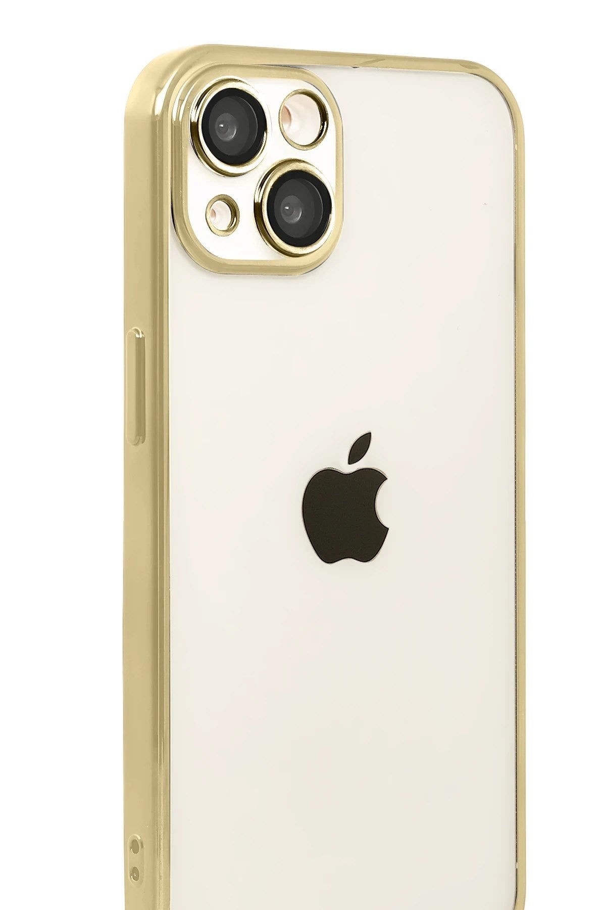 Mey İthalat® iPhone 15 Lensli Silikon - Gold