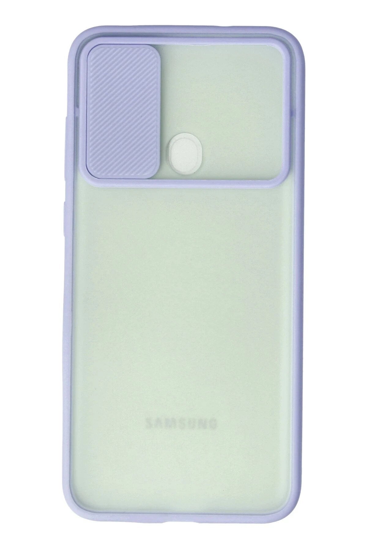 Mey İthalat® Samsung Galaxy A11 Kılıf Palm Buzlu Kamera Sürgülü Silikon - Lila