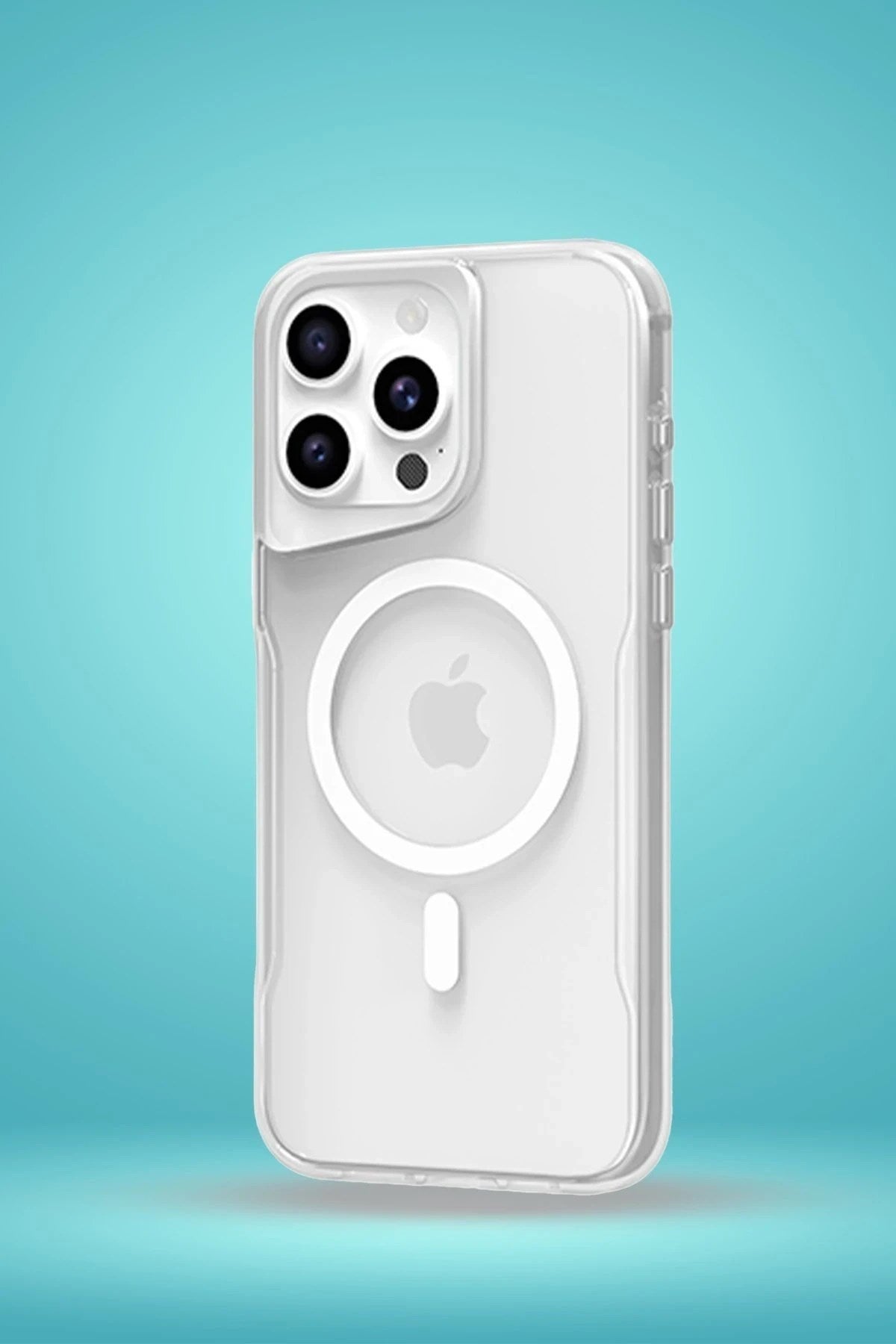 Mey İthalat® iPhone 16 Plus Kılıf PC Poso Magsafe Kapak - Şeffaf