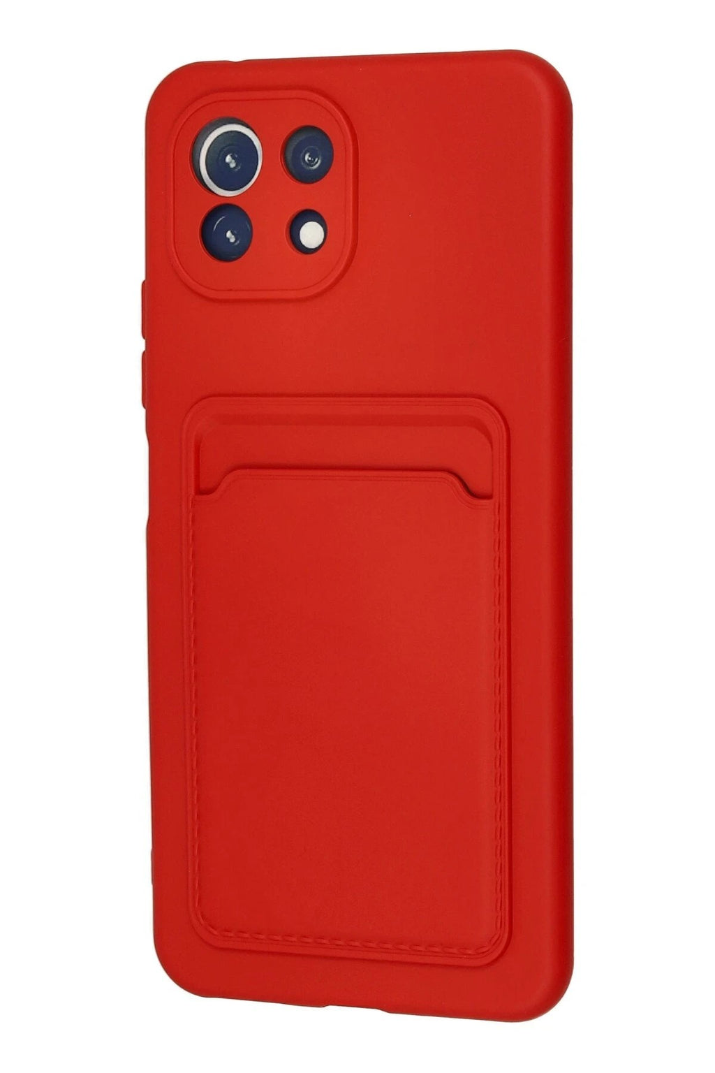 Mey İthalat® Mİ 11 Lite Kılıf Kelvin Kartvizitli Silikon - Kırmızı