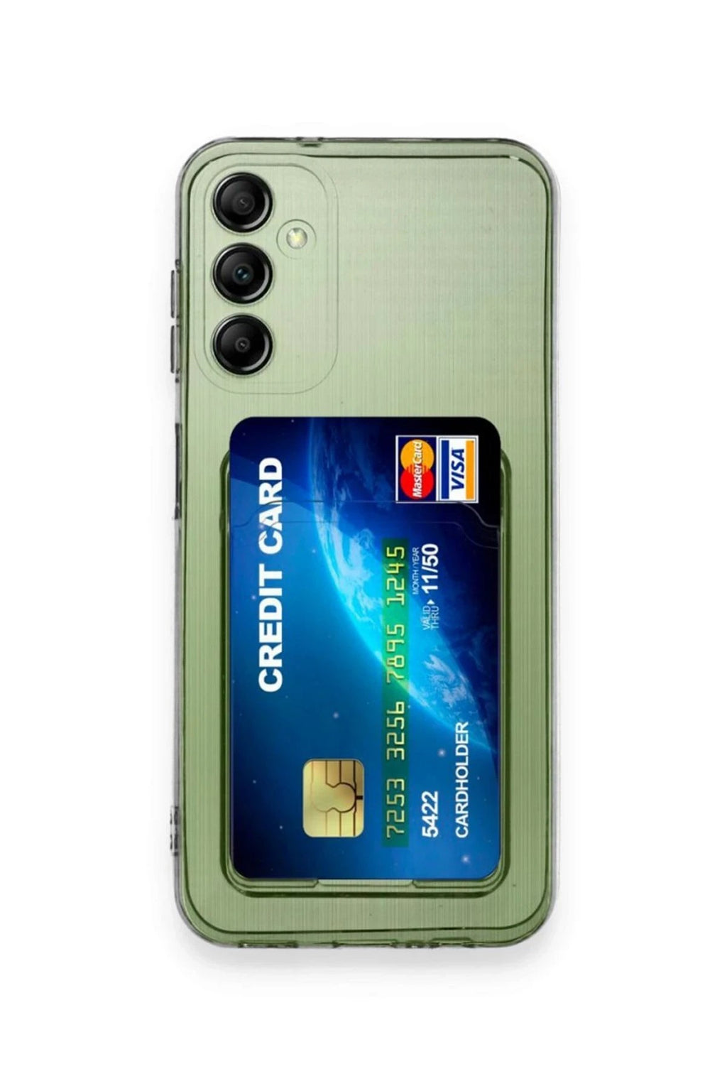 Mey İthalat® Samsung Galaxy A25 5G Kılıf Kart Şeffaf Silikon - Şeffaf