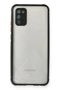 Mey İthalat® Samsung Galaxy A02S Kılıf Miami Şeffaf Silikon - Siyah