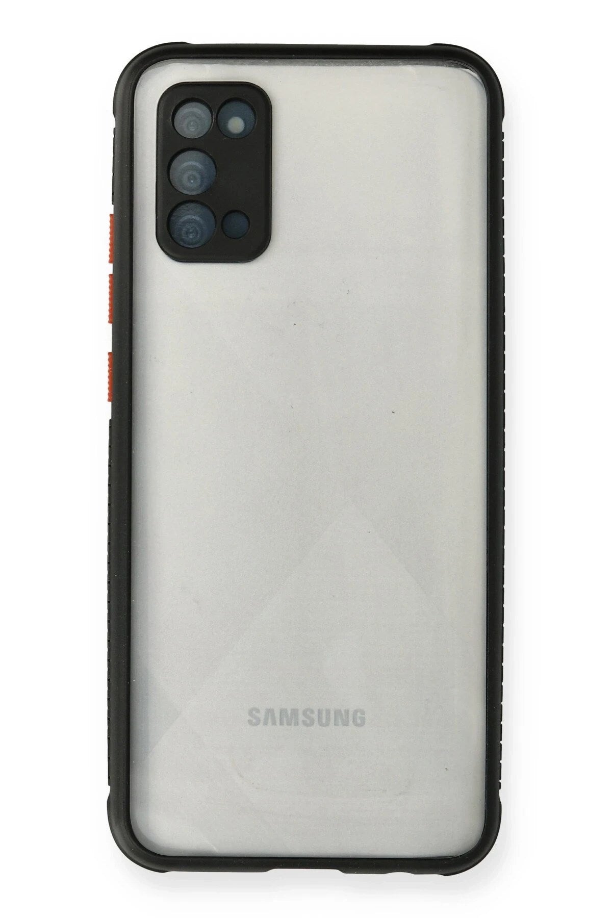 Mey İthalat® Samsung Galaxy A02S Kılıf Miami Şeffaf Silikon - Siyah