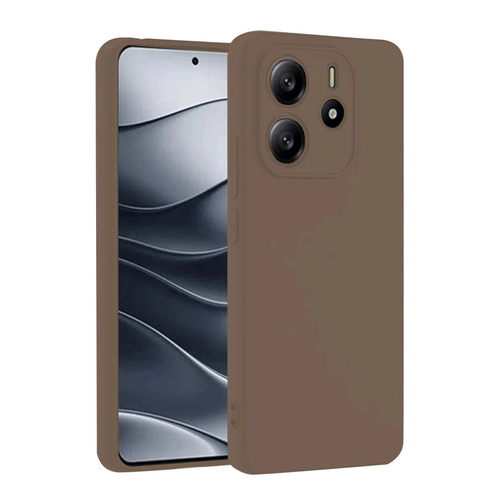 Mey İthalat® Redmi Note 14 4G Kılıf First Silikon - Kahverengi
