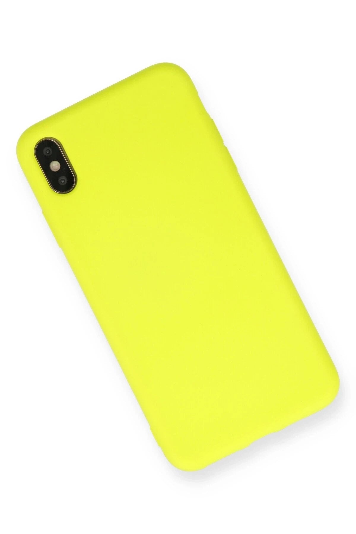 Mey İthalat® iPhone X Kılıf Nano içi Kadife Silikon - Sarı