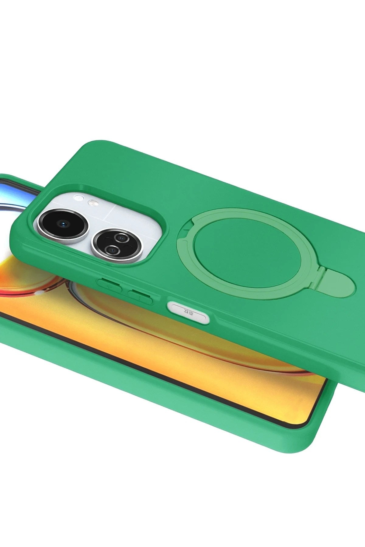 Mey İthalat® Redmi 13C Regal Magsafe Standlı Kapak - Yeşil