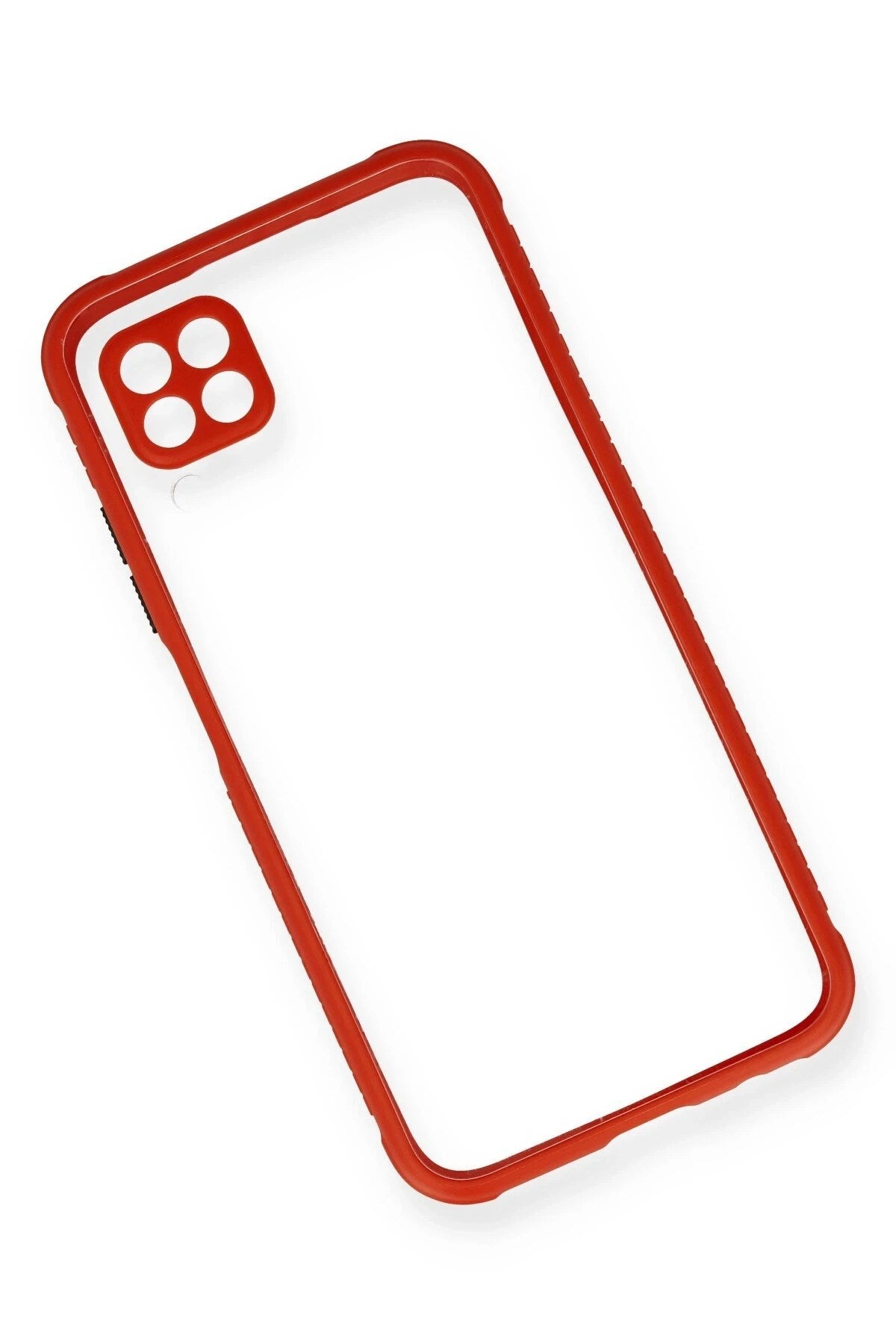Mey İthalat® Huawei P40 Lite Kılıf Miami Şeffaf Silikon - Kırmızı