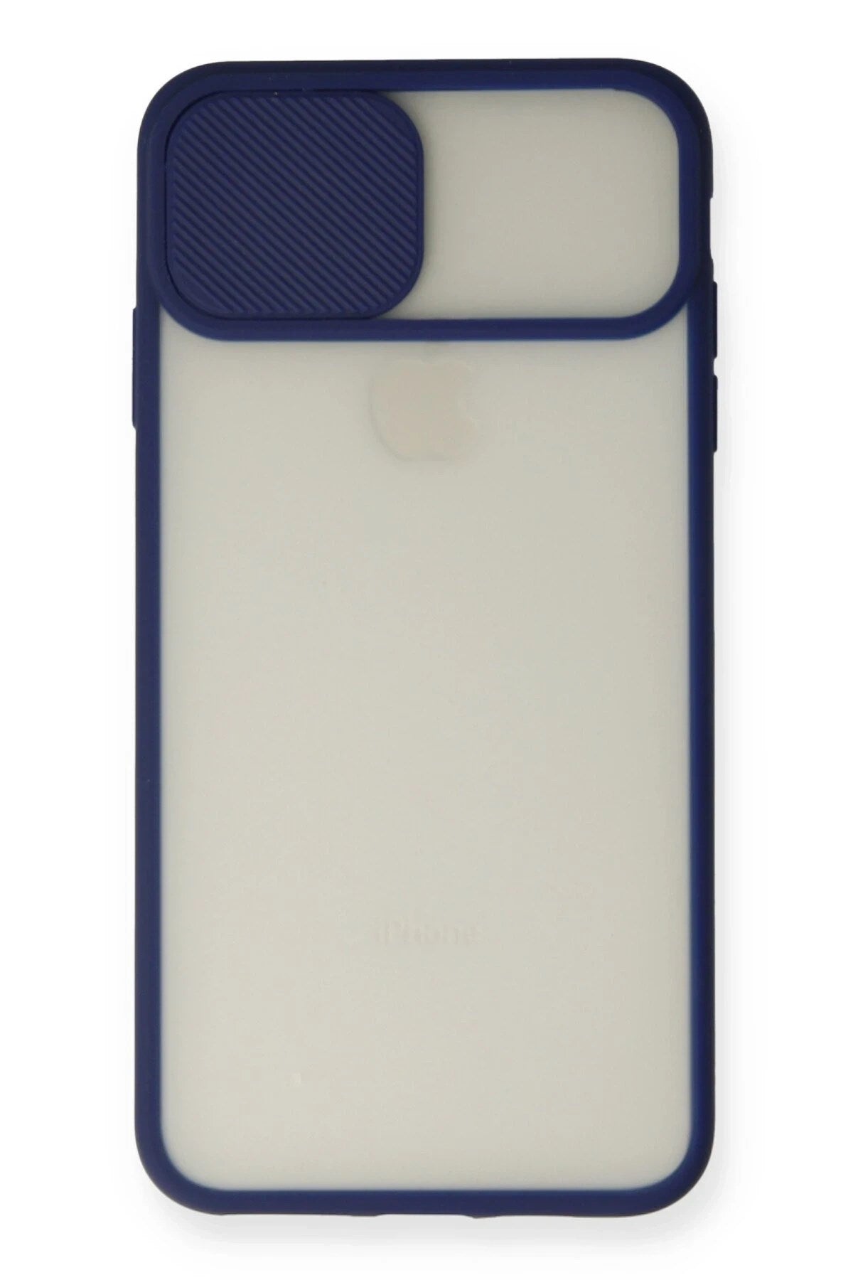 Mey İthalat® iPhone X Kılıf Palm Buzlu Kamera Sürgülü Silikon - Lacivert