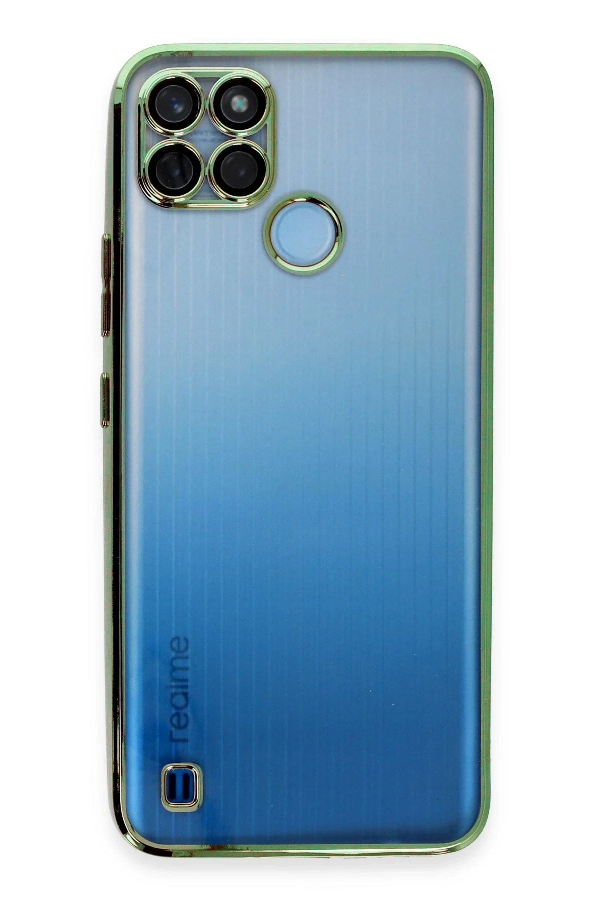 Mey İthalat® Realme C25Y Kılıf Lensli Silikon - Yeşil