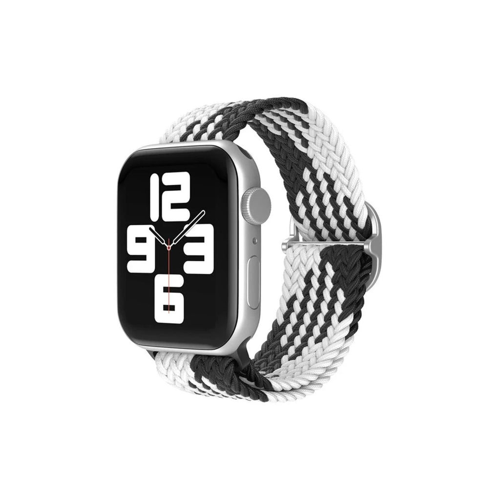 Mey İthalat® Watch 22mm Star Kordon - Siyah-Beyaz